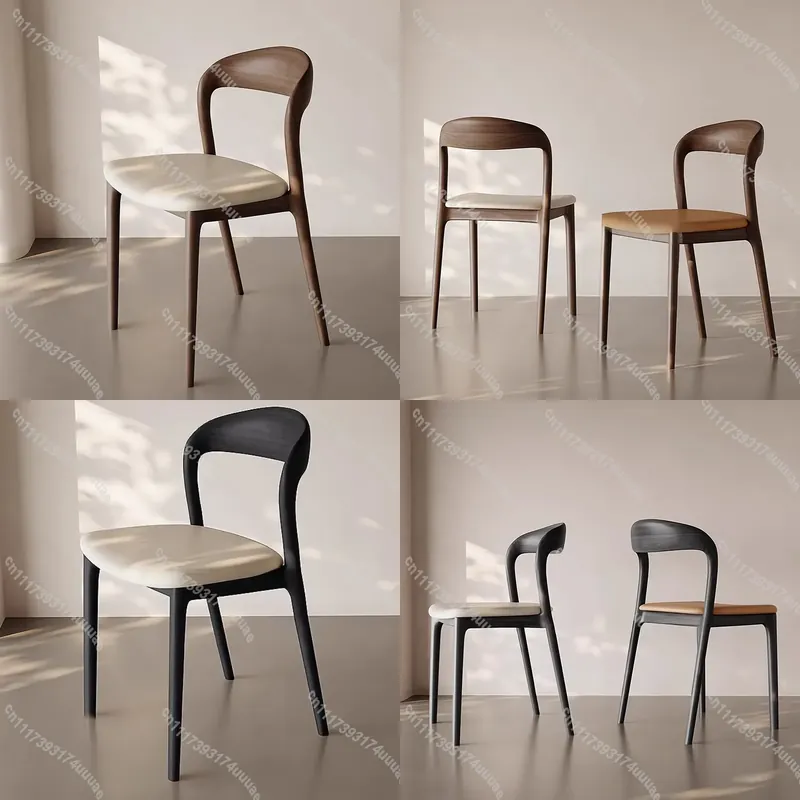 Outdoor Furniture Upholstery - Wooden Wishbone Dining Chair with Leather