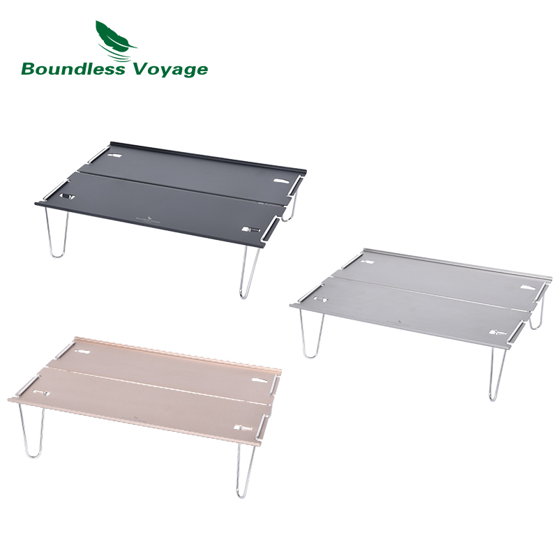 Folding Picnic Table - Boundless Voyage Camping Table Lightweight Hard-Topped