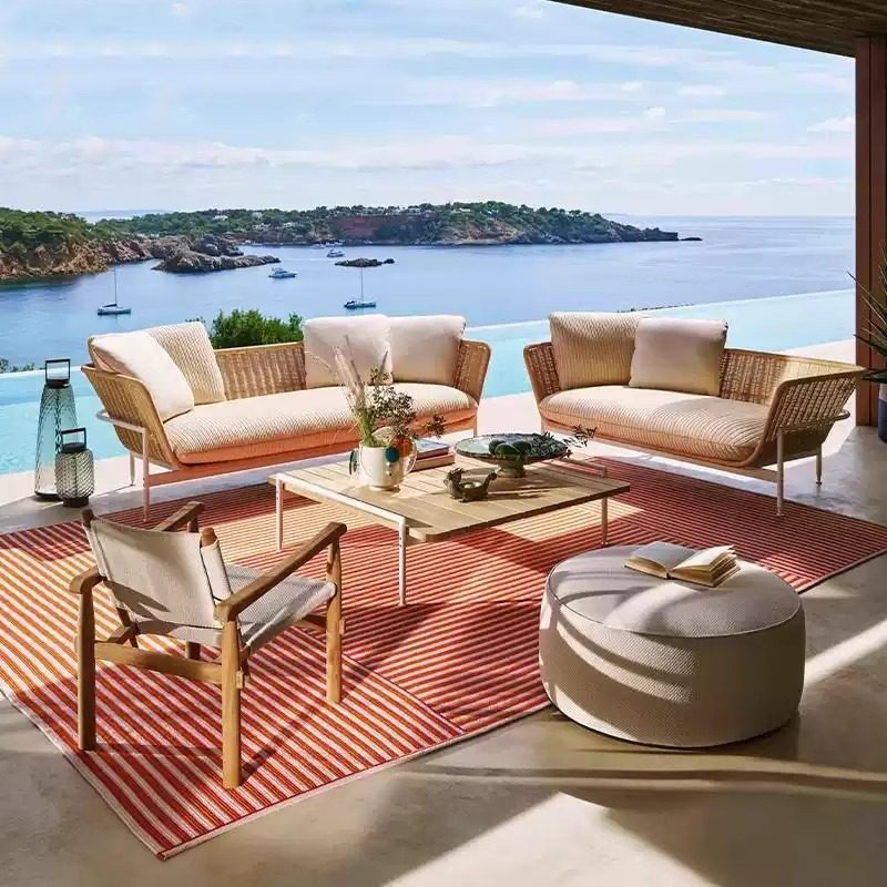 Outdoor Furniture Lounge - Outdoor Sofa, Rattan Courtyard Villa, Garden