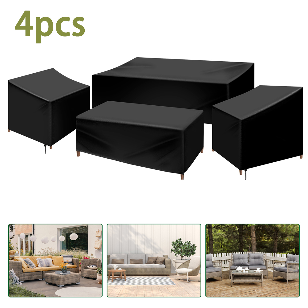 Outdoor Furniture Fabric Waterproof - 4Pcs Patio Furniture Cover Set Heavy