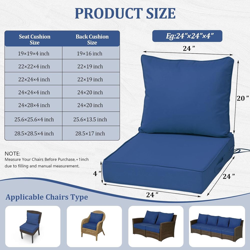 24x24 Outdoor Deep Seat Cushio - Outdoor Furniture Cushions 24 X 24 review and price