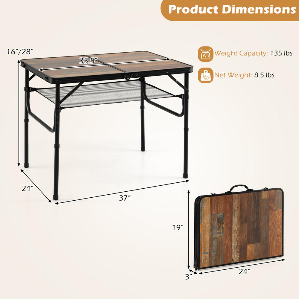 Single Folding Camping Table C - Folding Picnic Table review and price