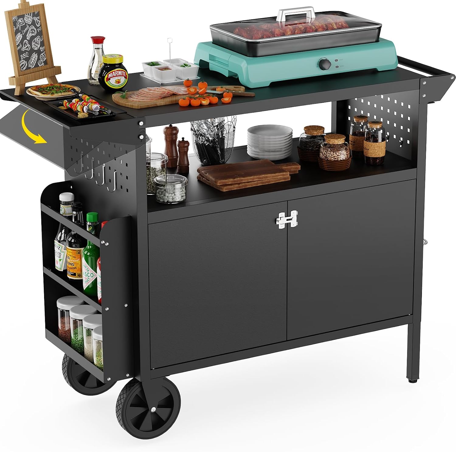 Outdoor Grill Cart Table With  - Outdoor Furniture Heavy review and price