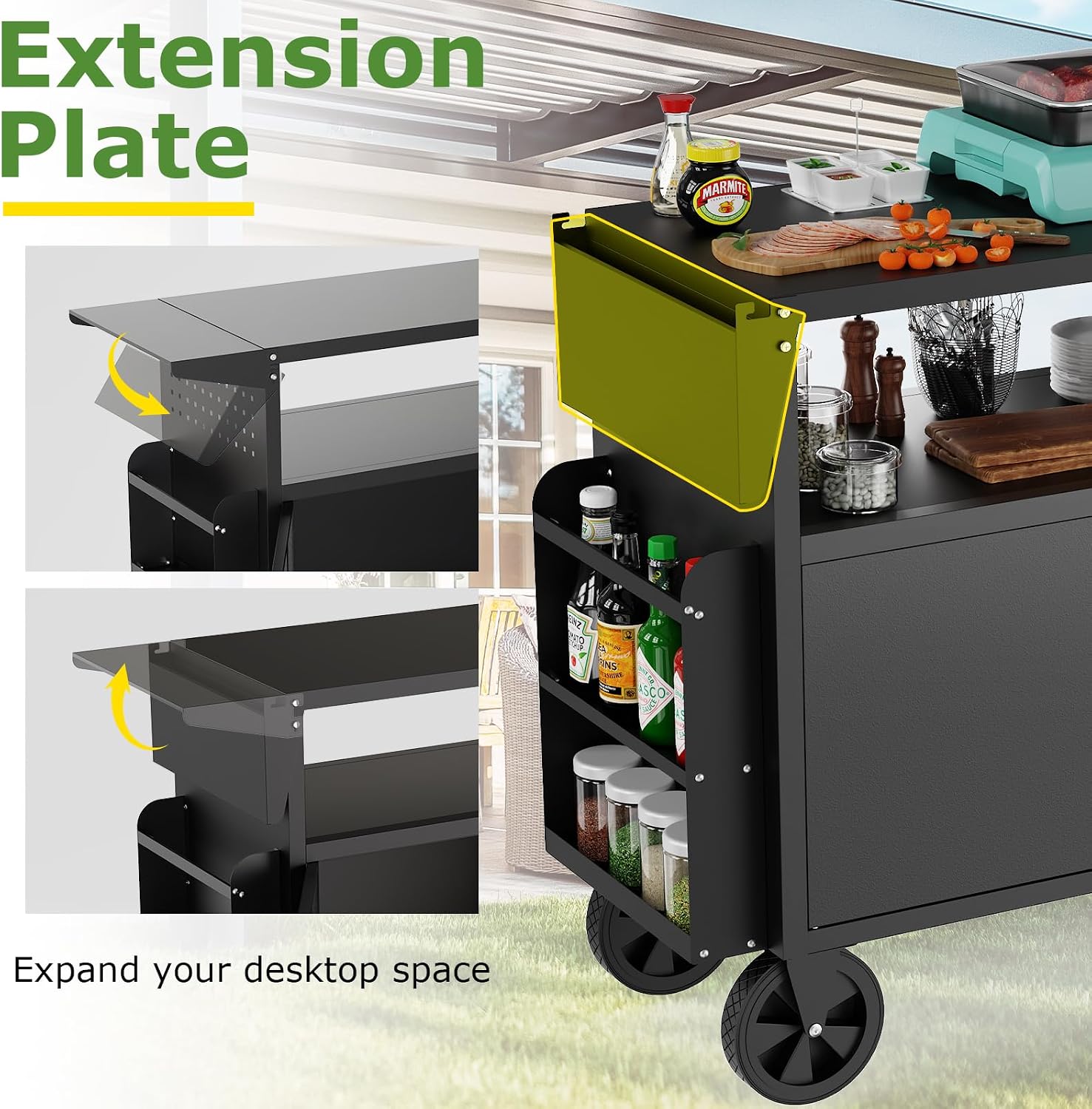 Outdoor Grill Cart Table With  - Outdoor Furniture Heavy review and price