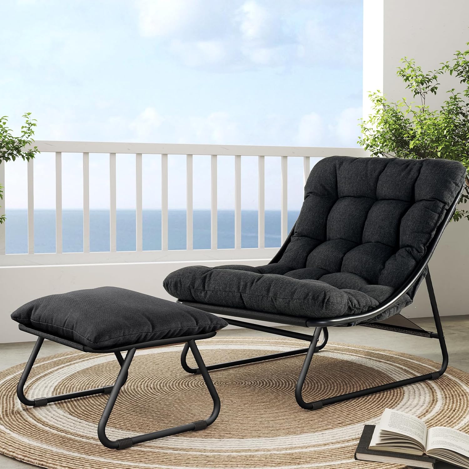 Outdoor Lounge Chair with Foot - Outdoor Furniture Lounge review and price