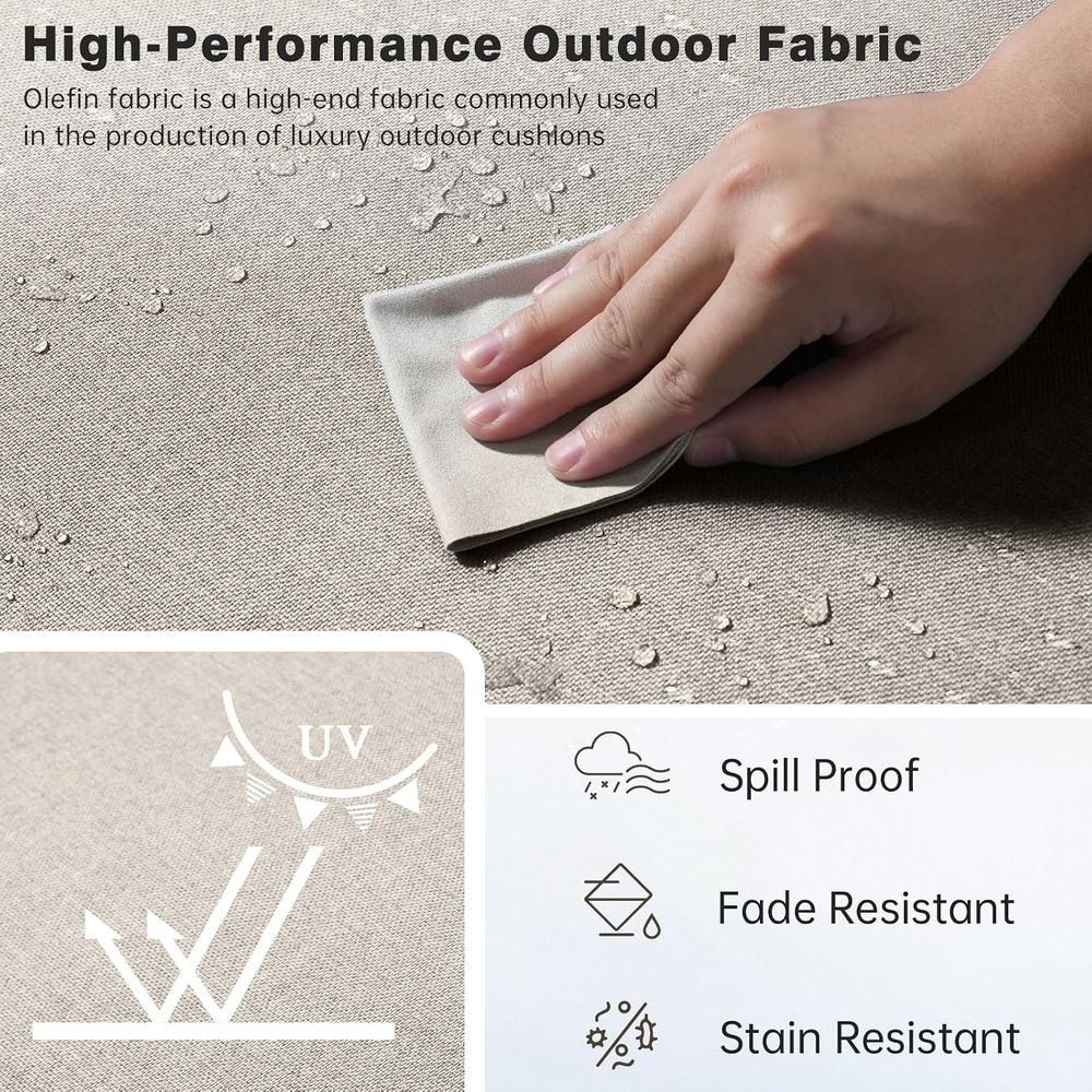 6 Thick Outdoor Cushion Set -  - Outdoor Furniture Cushions 24 X 24 review and price