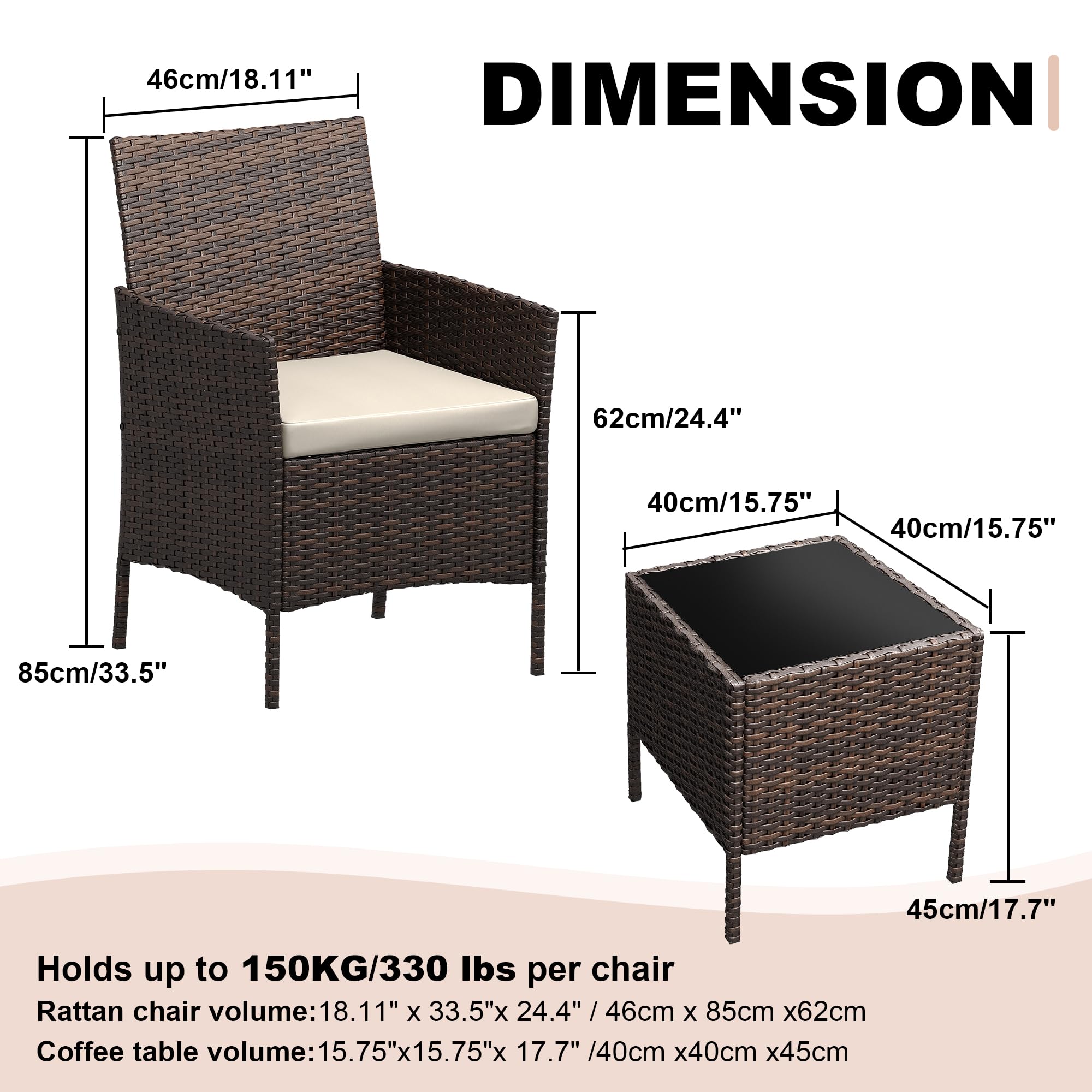 3 Piece Patio Furniture Set, O - Outdoor Furniture Upholstery review and price