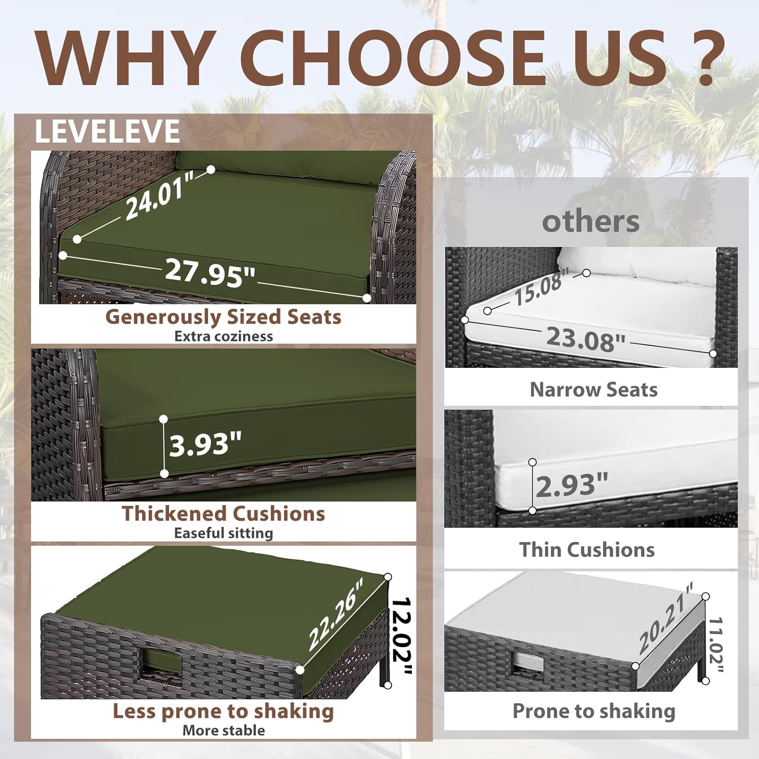 5 Piece PE Rattan Patio Set Ou - Outdoor Furniture Lounge review and price