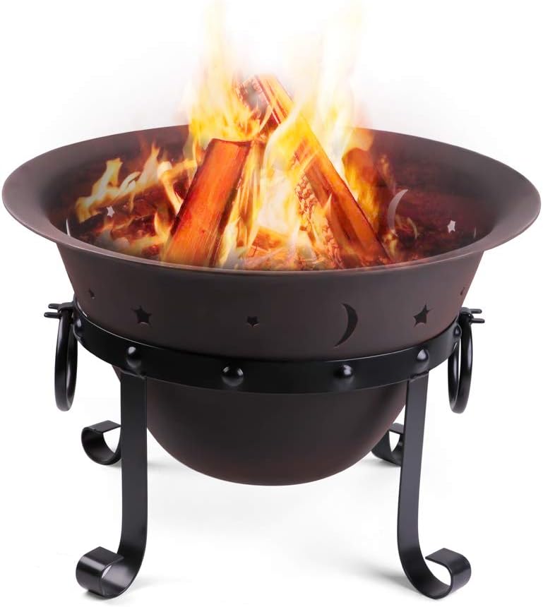 Cast Iron Fire Pits,29inch,Rou - Fire Pit Bowl review and price