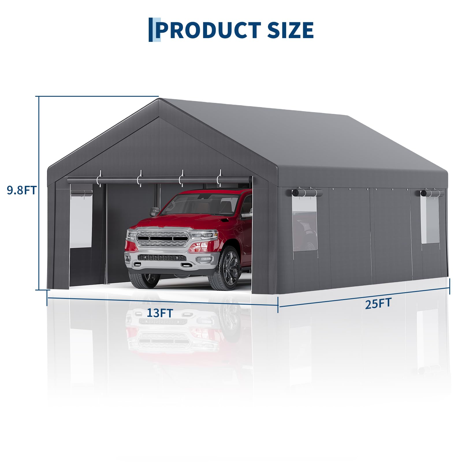 13x25FT Heavy Duty Carport Por - Outdoor Furniture Heavy review and price