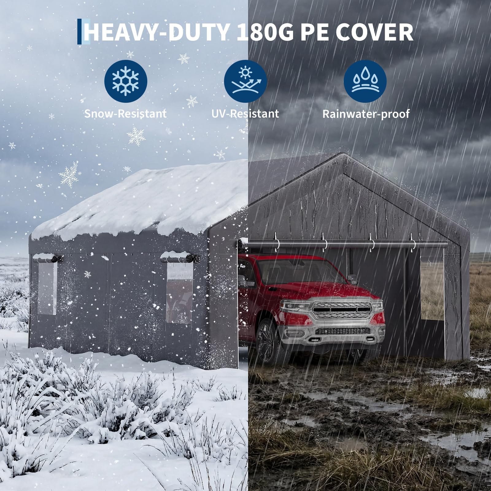 13x25FT Heavy Duty Carport Por - Outdoor Furniture Heavy review and price