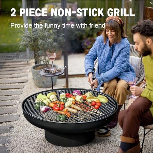 32in Fire Pit Table with Lid,H - Fire Pit Bowl review and price